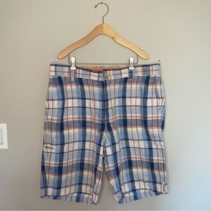 Tommy Bahama Blue and white Plaid Bermuda Shorts
